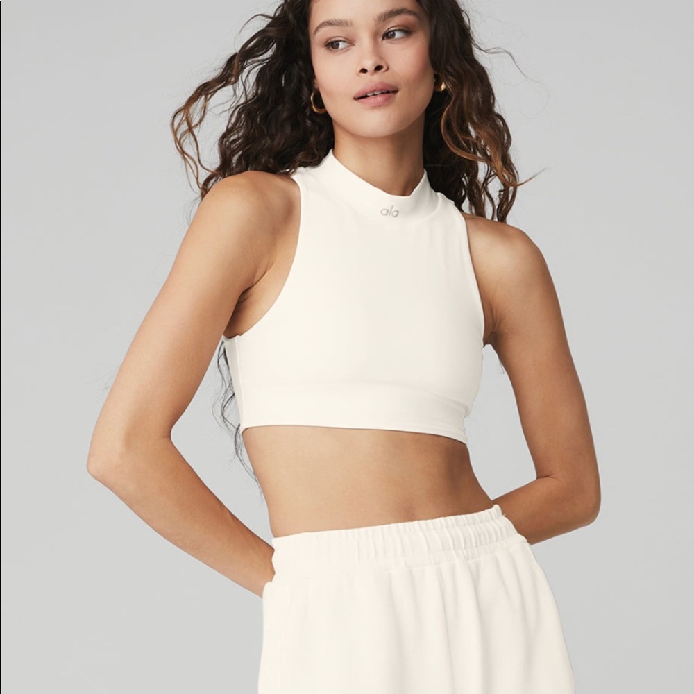 Alo Yoga Airlift Fuse Bra Tank Medium Ivory